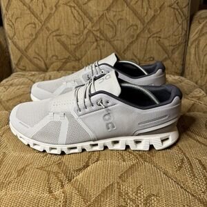 On Cloud 5 Running Shoes Mens Size 11.5 Gray Glacier White CloudTec 59.98909 EUC